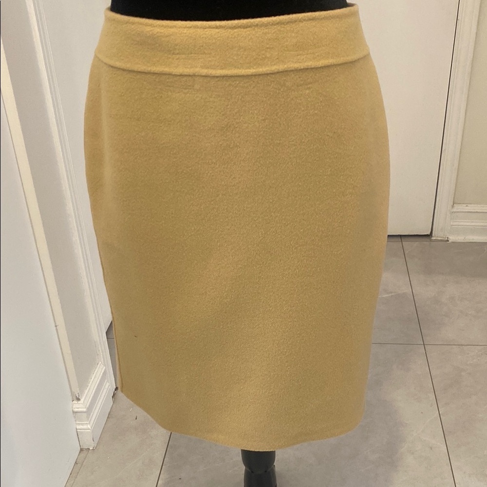 Talbots Petites Camel colour fully lined Pencil Skirt Size 6P